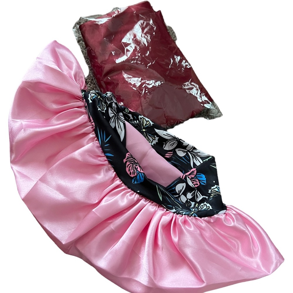 Night cap, bonnets, NWT, never worn, pink and maroon. OS